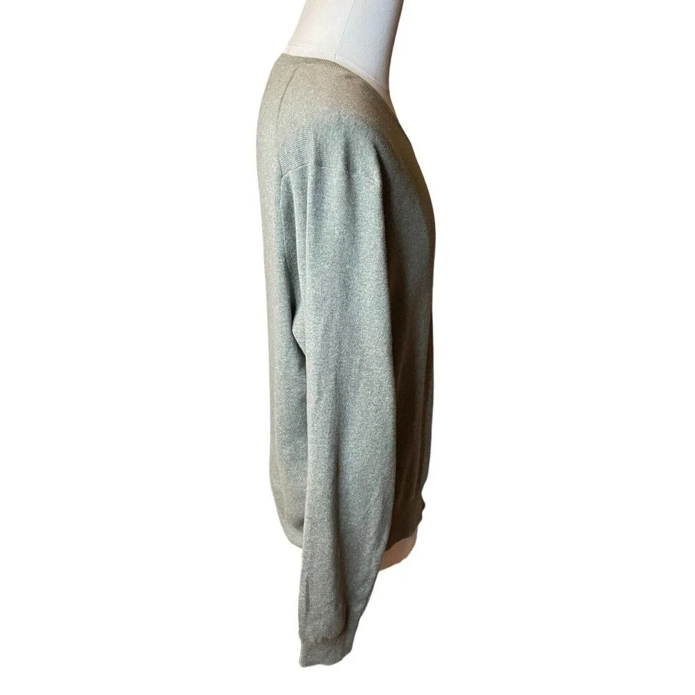 Ralph Lauren Polo XL Pima Cotton V-Neck Long Sleeve Gray Sweater